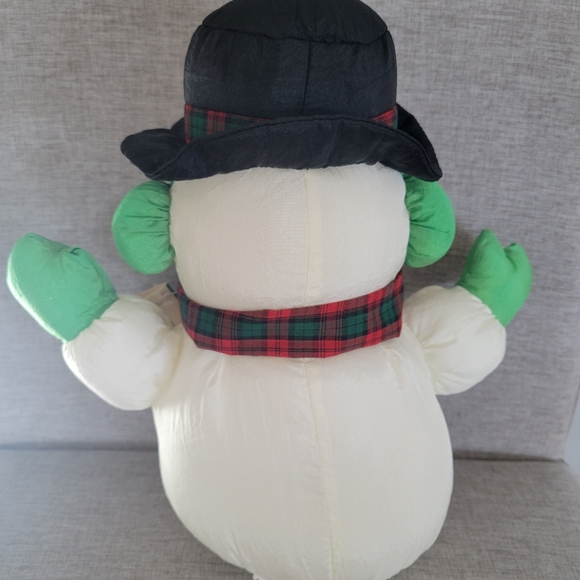 Vintage Nylon Snowman Plush Soft Adorable - Picture 4 of 7